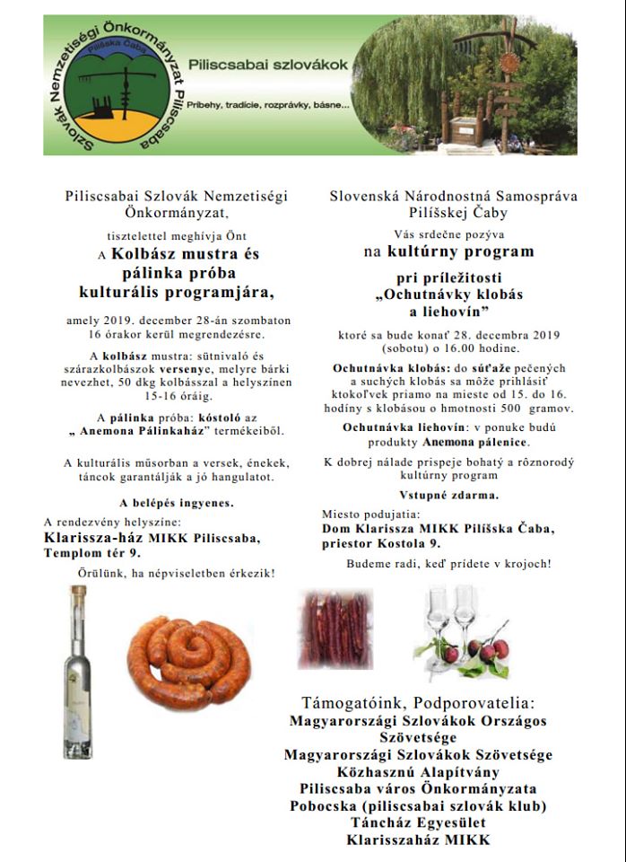 Kolbász mustra és pálinka próba