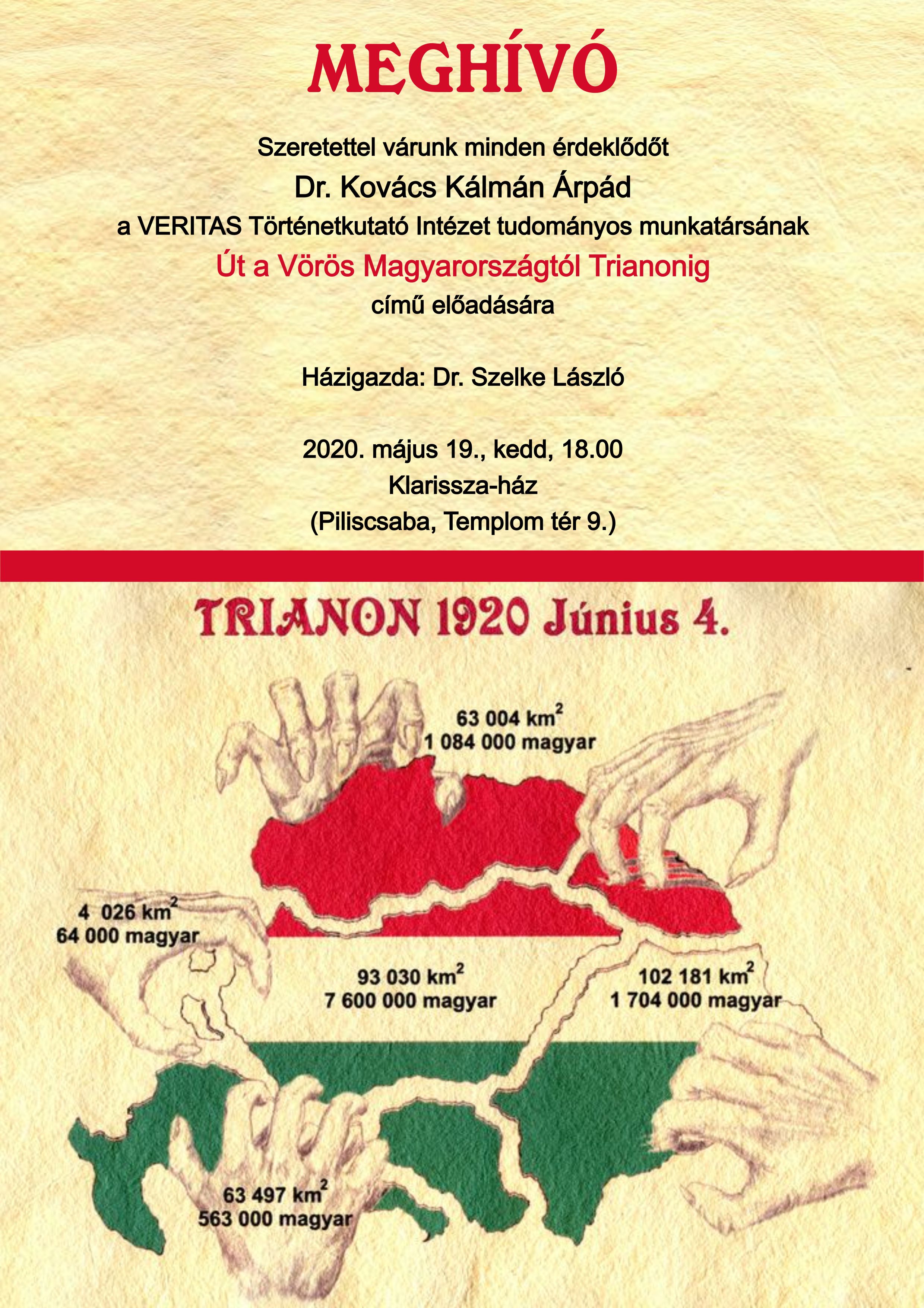 Út a Vörös Magyarországtól Trianonig című előadás
