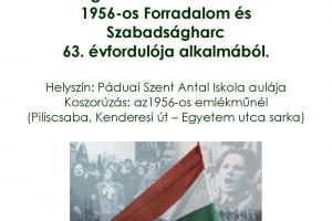 Megemlékezés az 1956-os Forradalom és Szabadságharc 63. évfordulója alkalmából